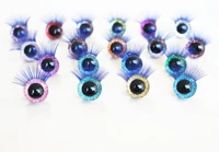 100pcs masckasem exclusive style 9mm 12mm 14 16 18 20 24mm 30mm 3d glitter toy eyes with craft blue eyelash tray for plush toy