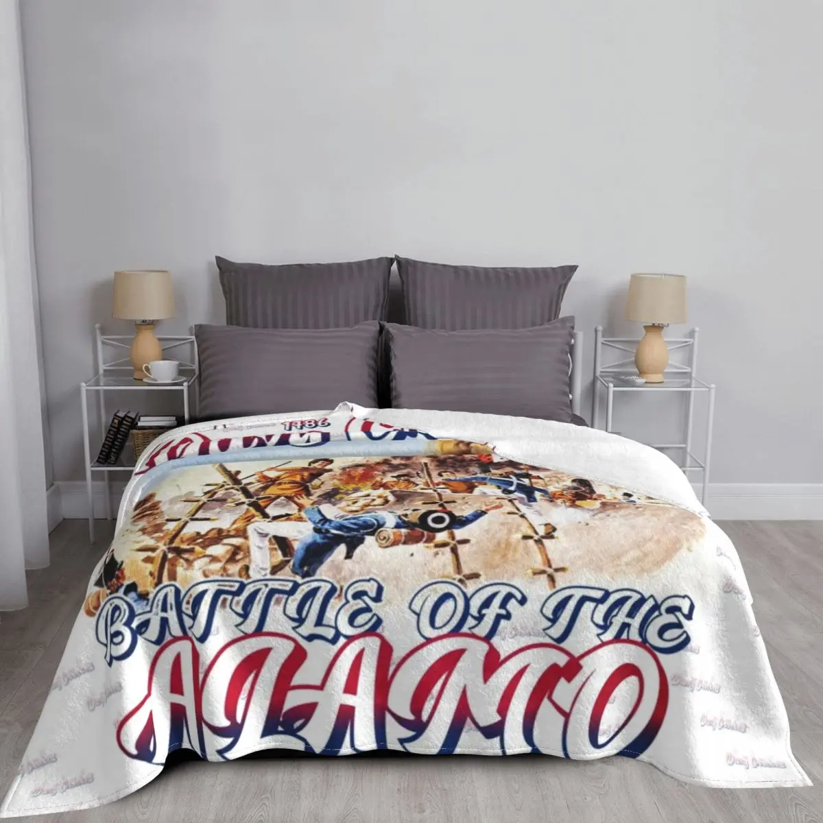 Мягкое большое одеяло Davy Crockett Кинг дикой границы битва за Алао