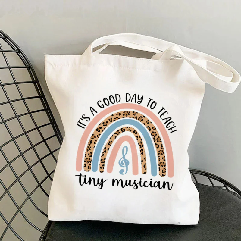 

Canvas Shoulder Bag Shopping Bags reusable Large Capacity Handbag summer Rainbow aesthetic kawaii Art Casual cute Cartoon Bolsas
