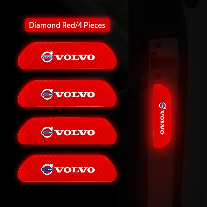 

Светоотражающая наклейка на дверь автомобиля, ночник, предупреждающая наклейка для Volvo XC90 V90 V60 XC60 V40 S80 S60 S90 C40 XC40 V70 XC70 C30 C70 EX90