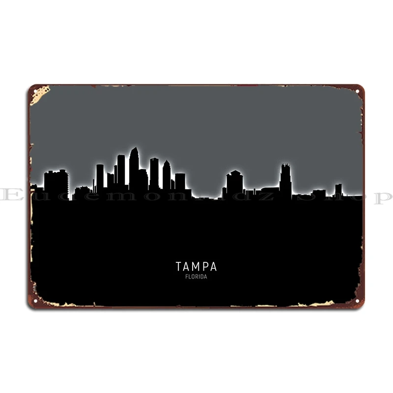 

Тампа Флорида Skyline металлический плакат настенная пещера гостиная домашний дизайн плакат жестяной плакат
