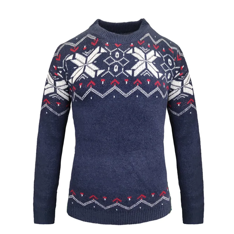 Autumn and Winter 2022 New Fashion Casual Knitwear Casual Men's Long Sleeve Pullover Blue Sweater Warm Top Full  Clothes O-Neck