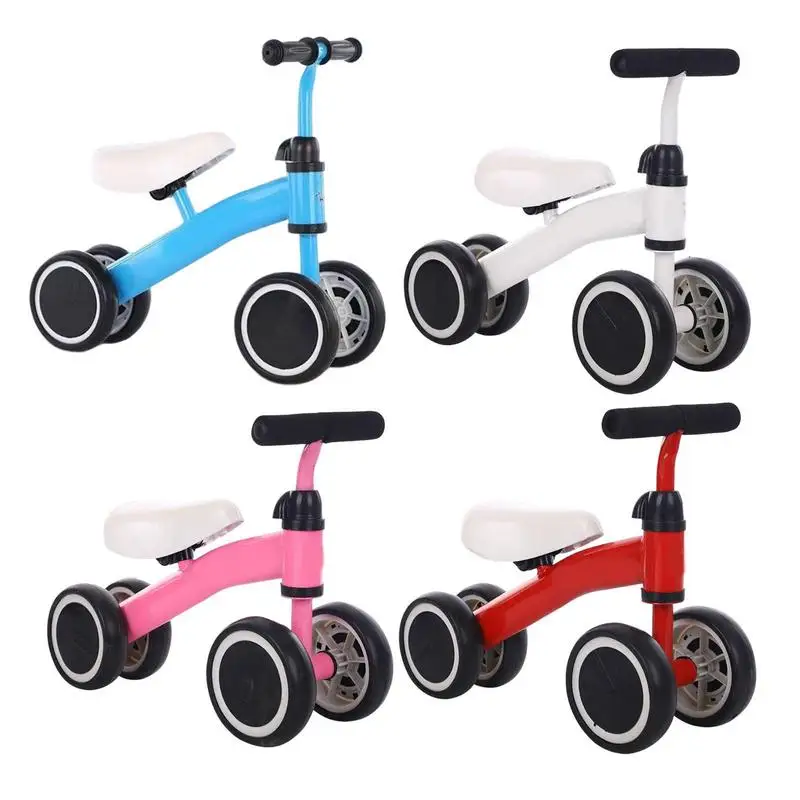 

Baby Balance Bike Learn To Walk No Foot Pedal Riding Toy Trainer Boys Girls 12-36 Month 4 Wheels Safety Bike First Birthday Gift