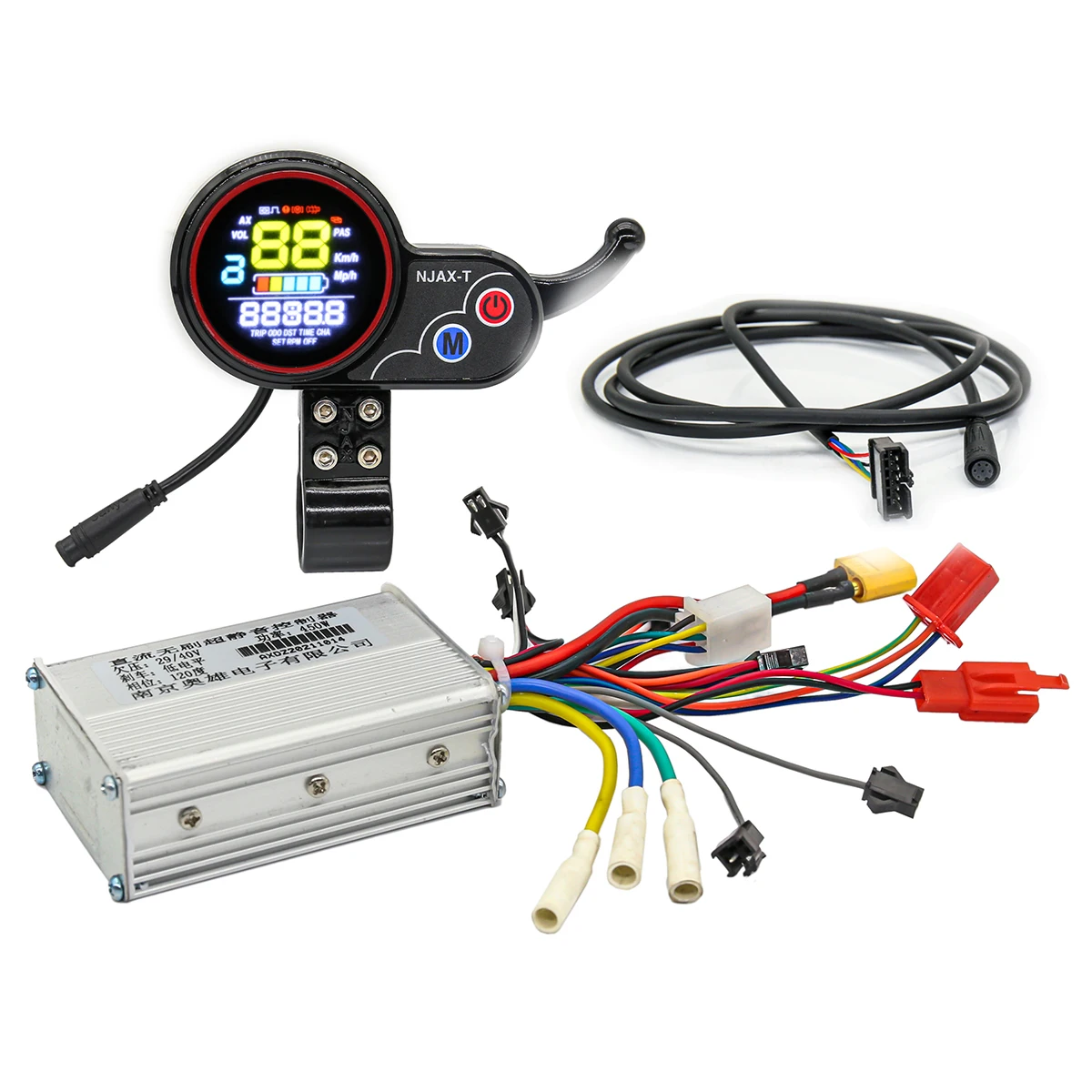 

New NJAX Intelligent Brushless Controller and LCD Acceleration Instrument for Electric Scooter E-Bike 36V / 48V Universal
