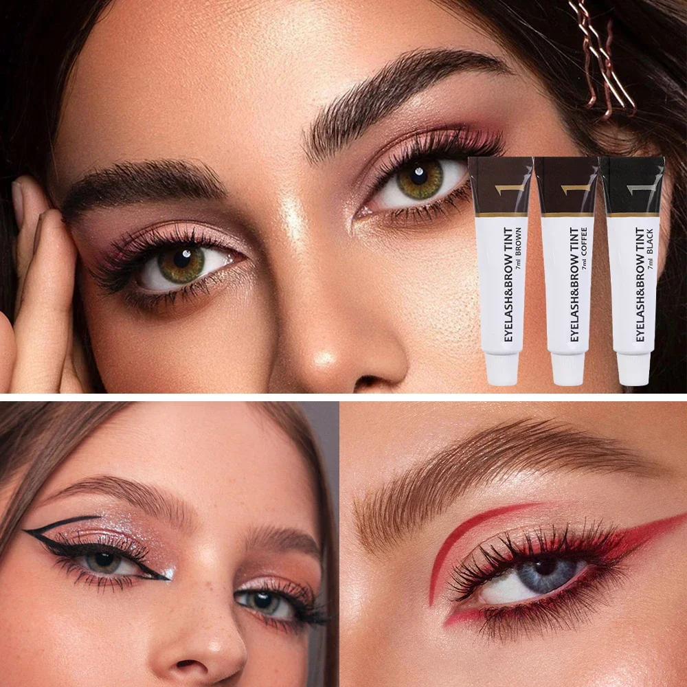 Профессиональный набор для окрашивания бровей водостойкая краска с длинным