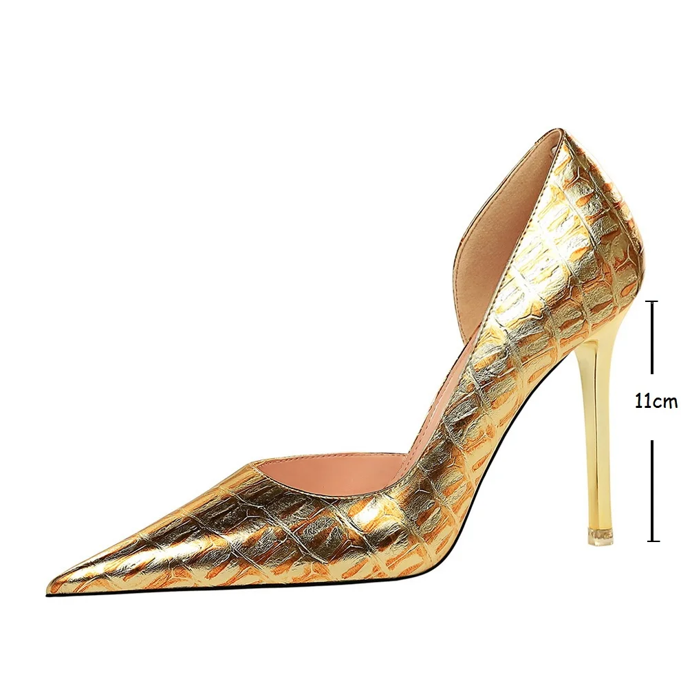 Женские туфли-лодочки на шпильке 11 см демисезонные дизайнерские Элегантные с