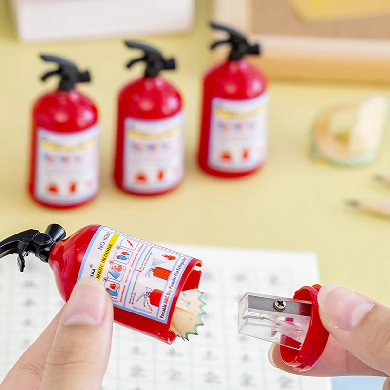

1 Pc Creative Fire Extinguisher Shape Pencil Sharpener Single Hole Cutter Student Stationery School Supplies For Kids Prizes