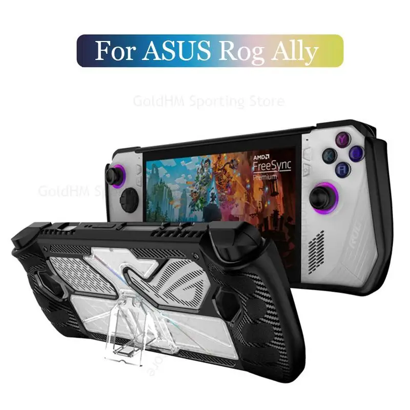 

For Asus ROG Ally Game Console Deck Kickstand Case For ASUS Rog Ally Shell Protector Invisible Bracket Stand Shockproof Cover