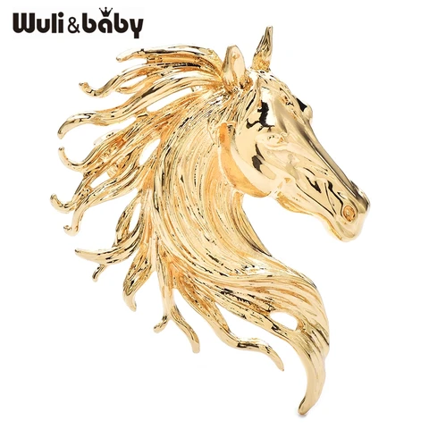 Броши Wuli&baby с головой лошади