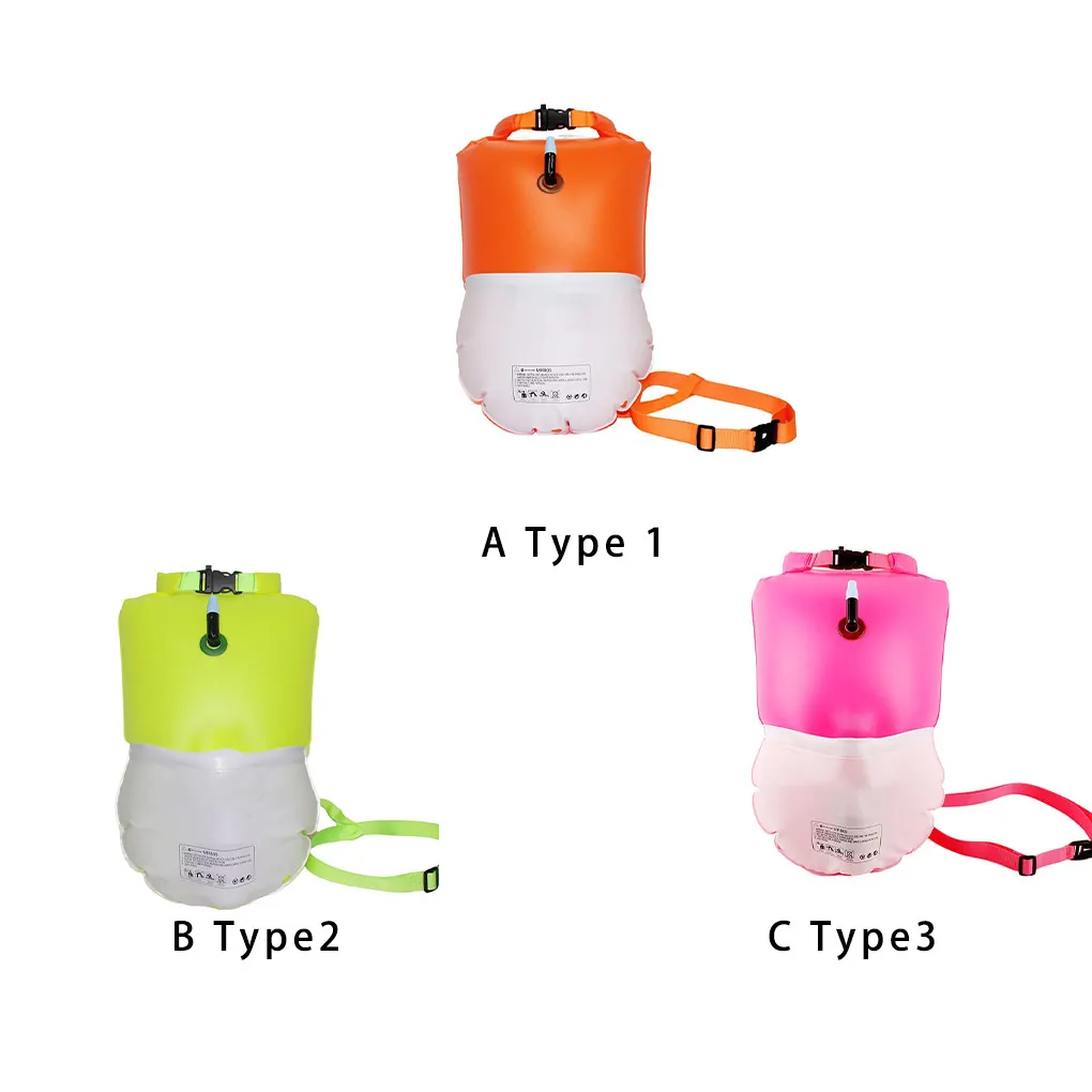 

Air Dry Swimming Bag Inflatable PVC Life Saving Buoy Water Sports Equipment Storage Pack Tool Bags Bottle Pocket Emergency