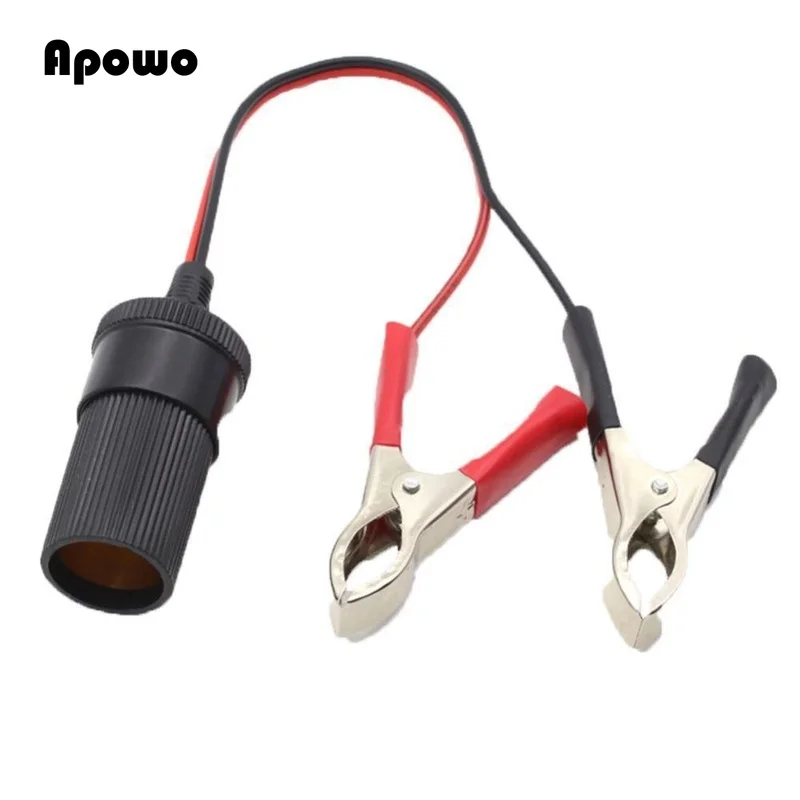 

NewestNew 12 Volt Battery Terminal Clip-on Cigar Cigarette Lighter Power Socket Adapter Plug Car Boat Van For Camping