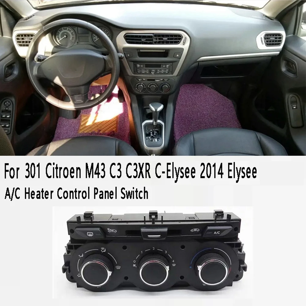 

Car Air Conditioning A/C Heater Control Panel Switch 1610719780 for Peugeot 301 Citroen M43 C3 C3XR C-Elysee 2014 Elysee
