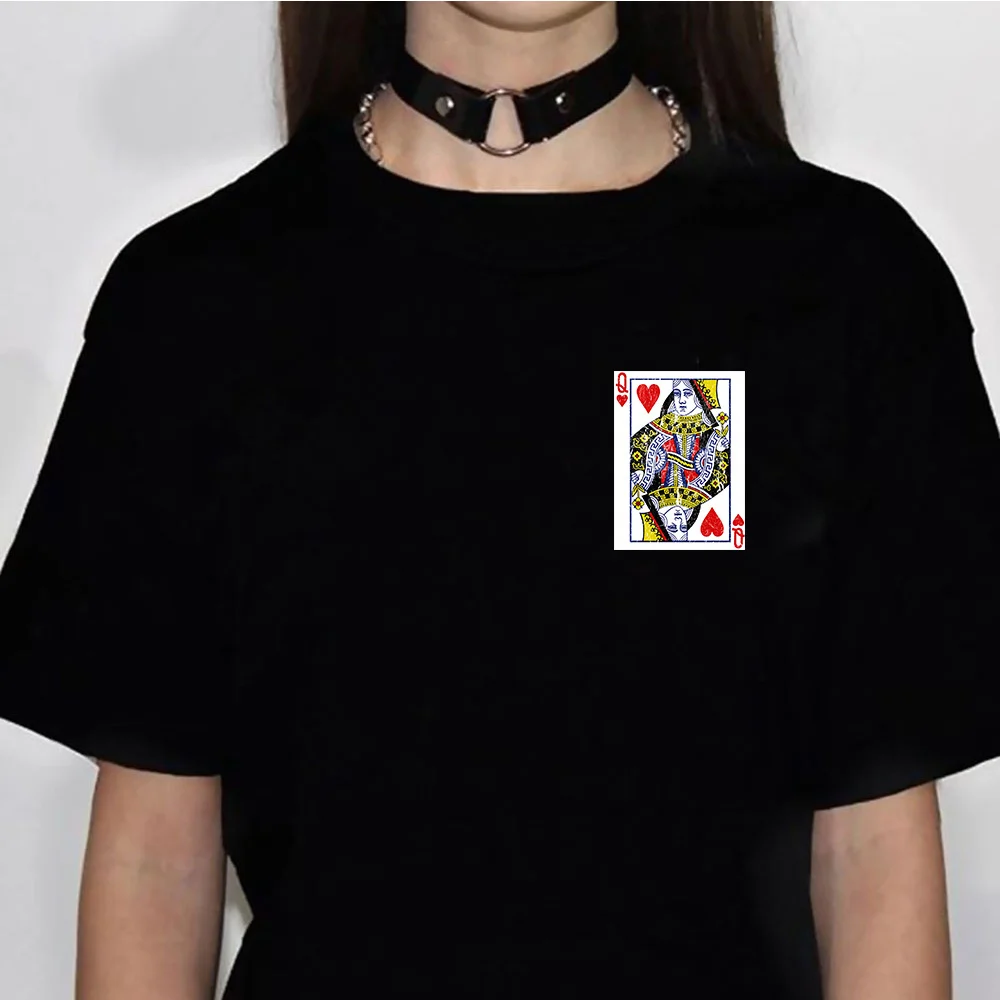 

Playing Card t shirt women Japanese manga harajuku top girl graphic 2000s designer clothes