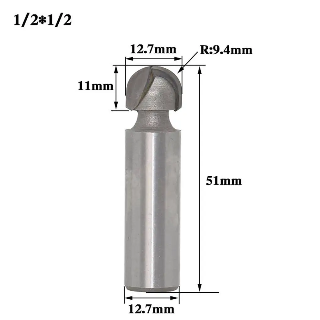 

4 шт. 1 2 12 7 мм хвостовик круглый нижний деревообрабатывающий резак набор фреза режущий инструмент для дерева