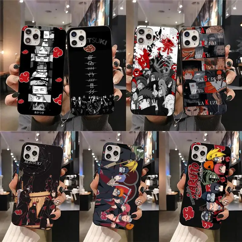 

Anime Naruto The Akatsuki Phone Case For iphone 13 12 11 Pro Mini XS Max 8 7 Plus X SE 2020 XR cover