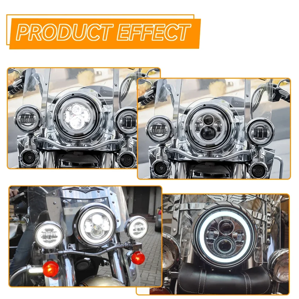 7-дюймовый накладной фонарь для Harley Touring Ultra Classic Electra Street Glide Road King Yamaha