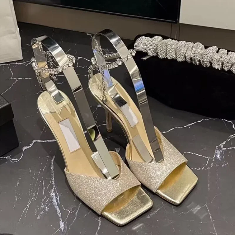 (Товар на заказ) лето 2024 новинка женские сандалии высоком каблуке с квадратным