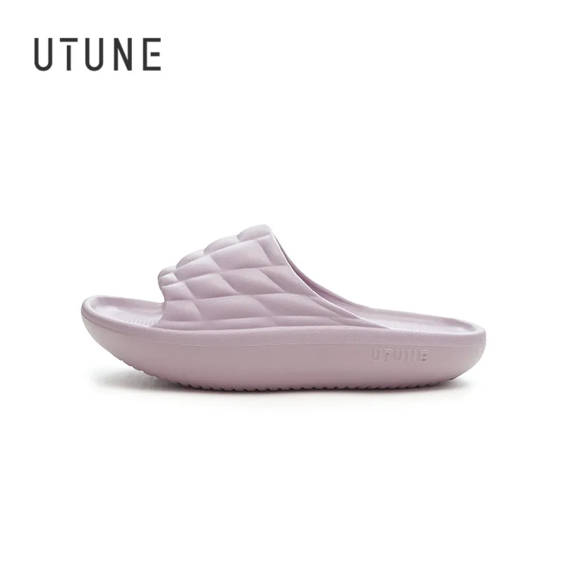 

UTUNE 4CM Sandal Slides Women Home Slippers Ergonomic Indoor Platform Shoes Thick Cushion EVA Soft Summer Sandals Bathroom Men