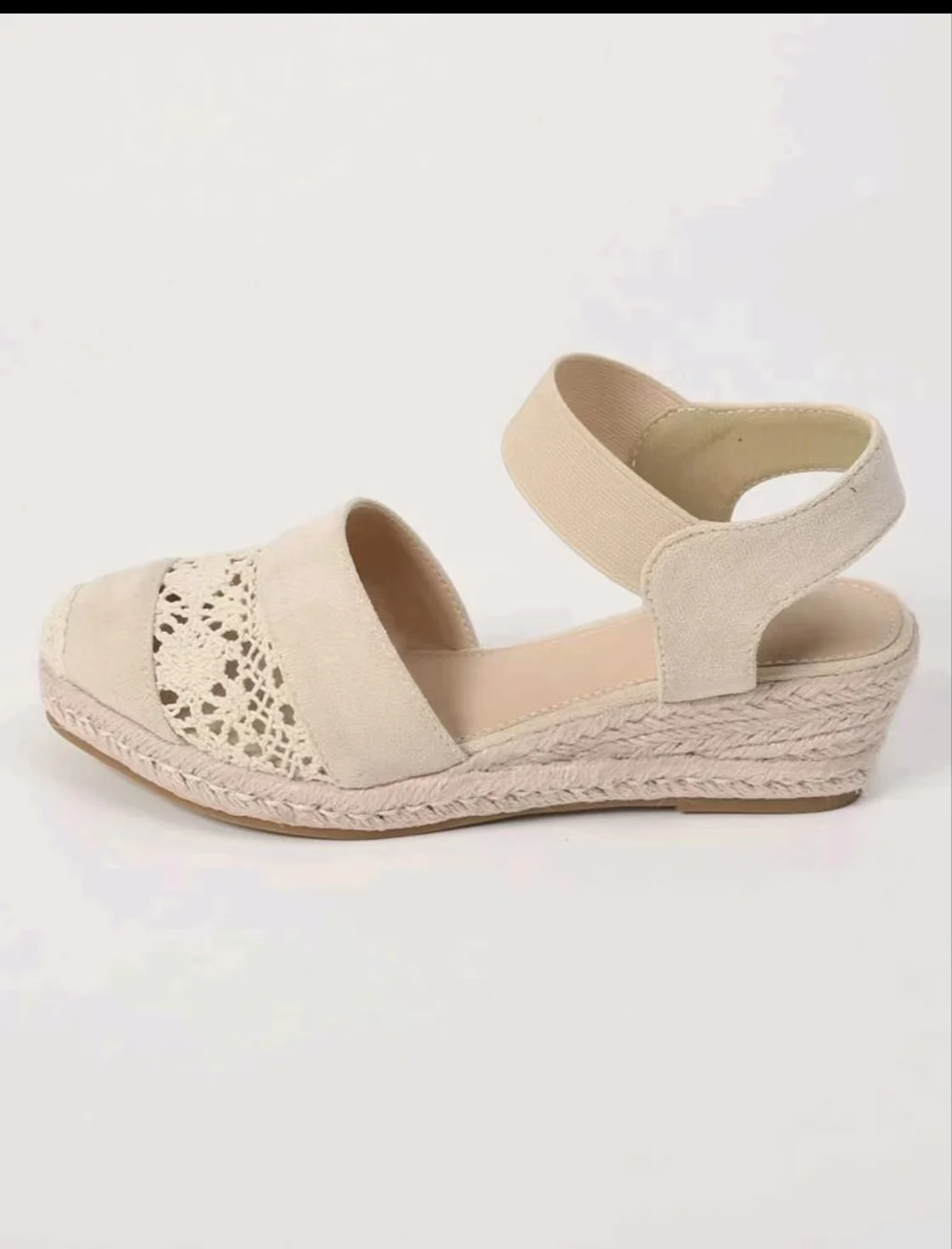 Women's Wedge Heel Espadrilles Sandals, Lightweight & Comfy Closed Toe Slingback Shoes, Slip On Summer