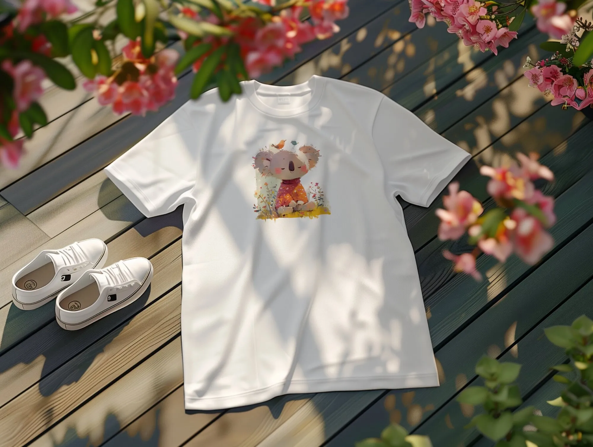 Футболка с милыми птицами на коале Забавный принт дикой природой одежда для