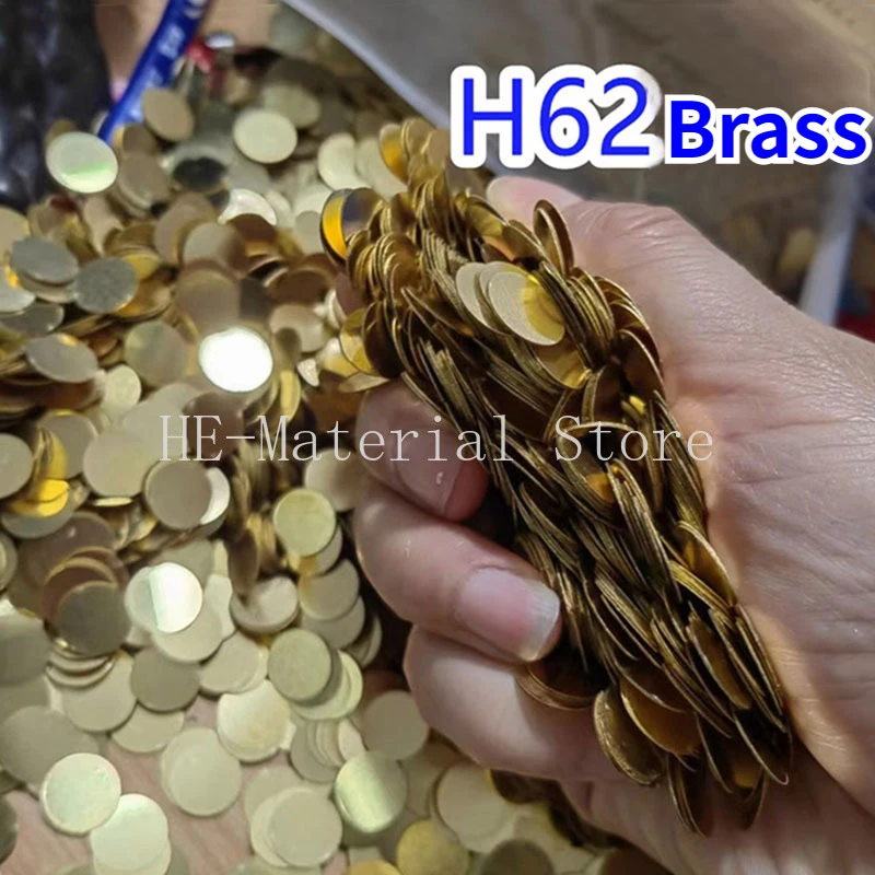 

Thickness 0.5/0.8mm H62 Brass Disc Round Plate Sheet Gasket Diameter 2-50mm Brass Parts Laser Cutting