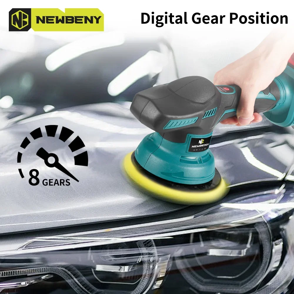 NEWBENY Беспроводной электрический автомобильный полировщик 8 передач эффективная