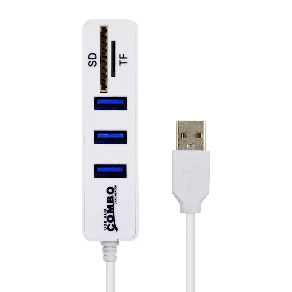 

Hot Sales 3 Port USB 2.0 HUB 6 Port USB2.0 Splitter + Card Reader Mini 2 in 1 Cardreader for SD TF Micro SD for Windows XP/7/8 V