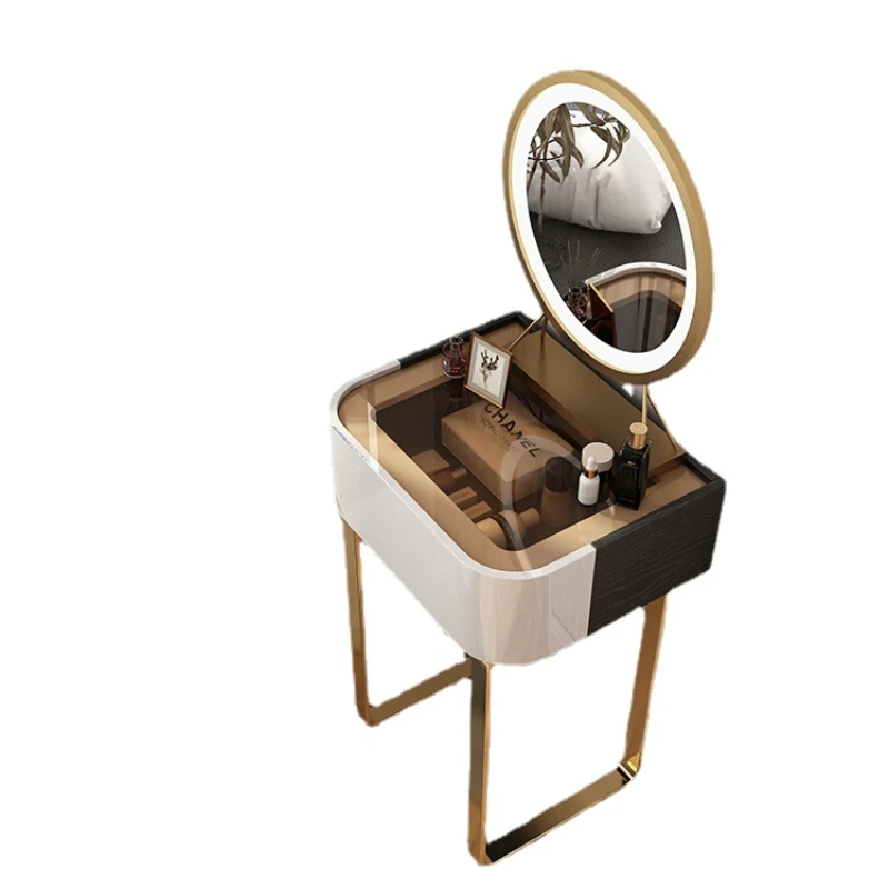 

XK Light Luxury Bright Stone Plate Ultra Narrow Dressing Table Bedroom Small Single