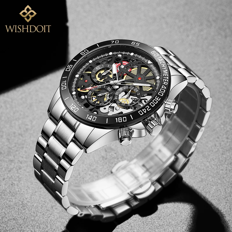 Часы WISHDOIT мужские наручные повседневные спортивные брендовые водонепроницаемые