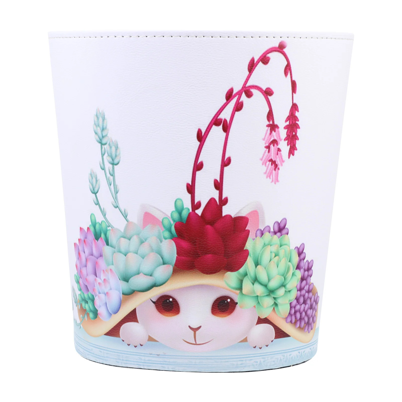 

Trash Can Creative Storage Bucket Paper Waste Holder Printing Home Household Bin Waterproof