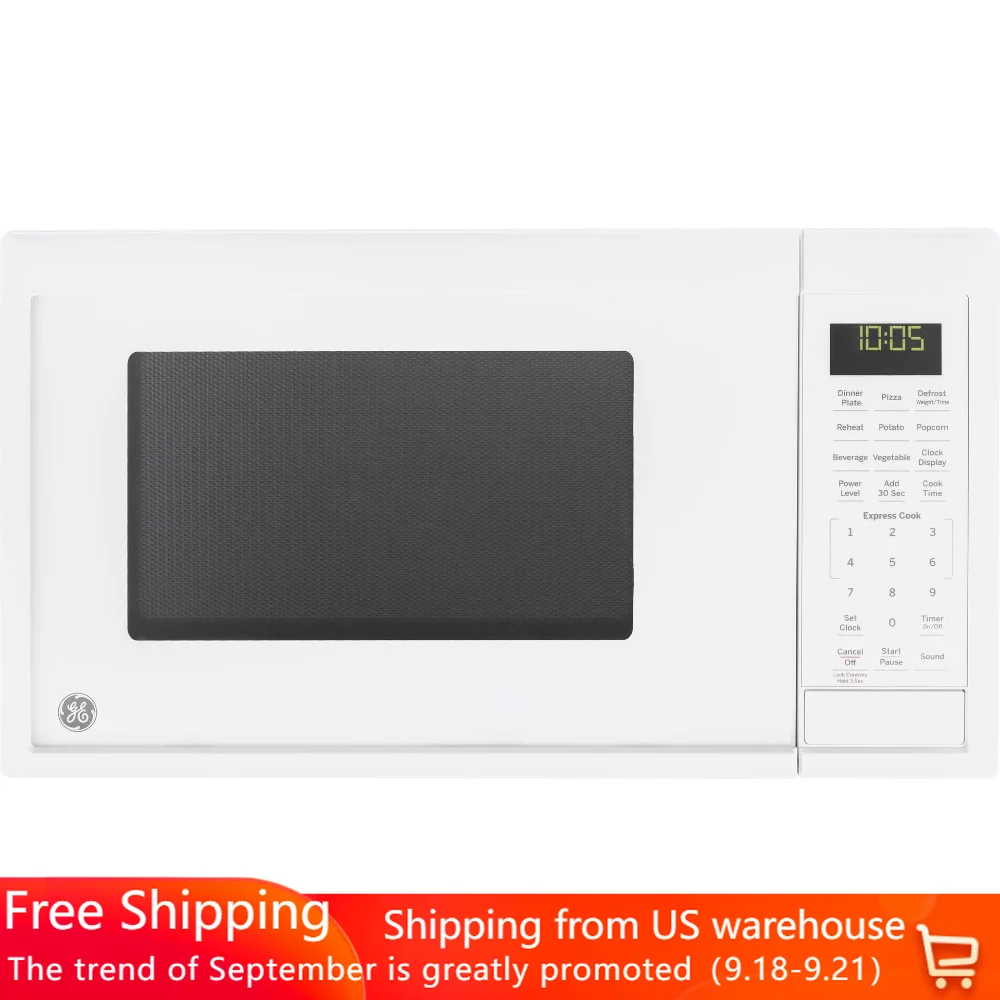 

White Microwave Oven 0.9 Cubic Foot Capacity Countertop Microwave Oven JES1095DMWW Ovens Free Shipping Kitchen Appliances Home