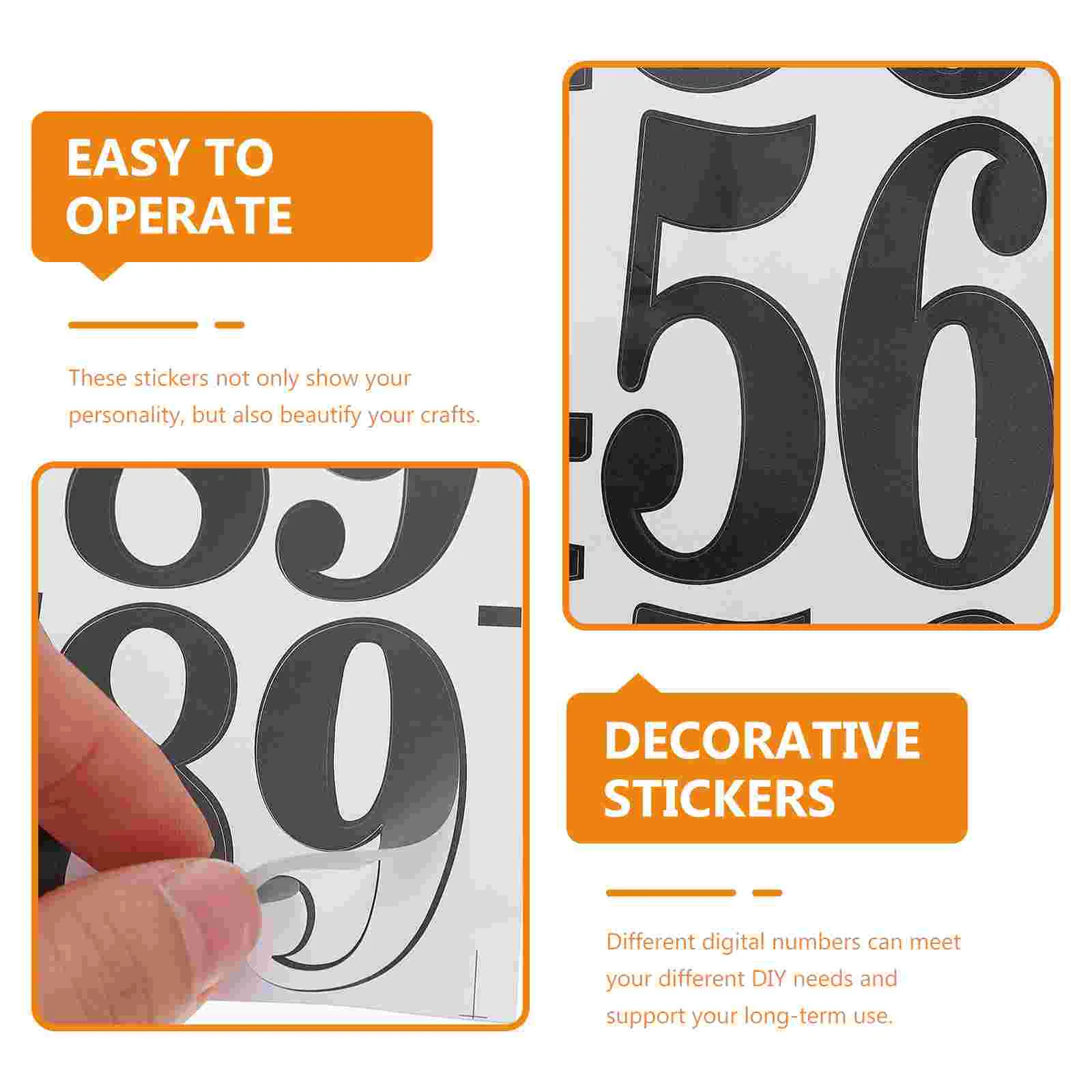 5 листов антивыцветающие наклейки с номерами для почтовых ящиков самоклеящиеся