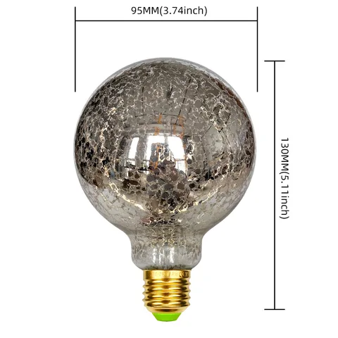 1 шт., серая винтажная лампа Эдисона, имитация лампы, ностальгическое освещение с классическими ретро-лампами E27, антикварная лампа искусственной нити 4 Вт, декоративная лампа