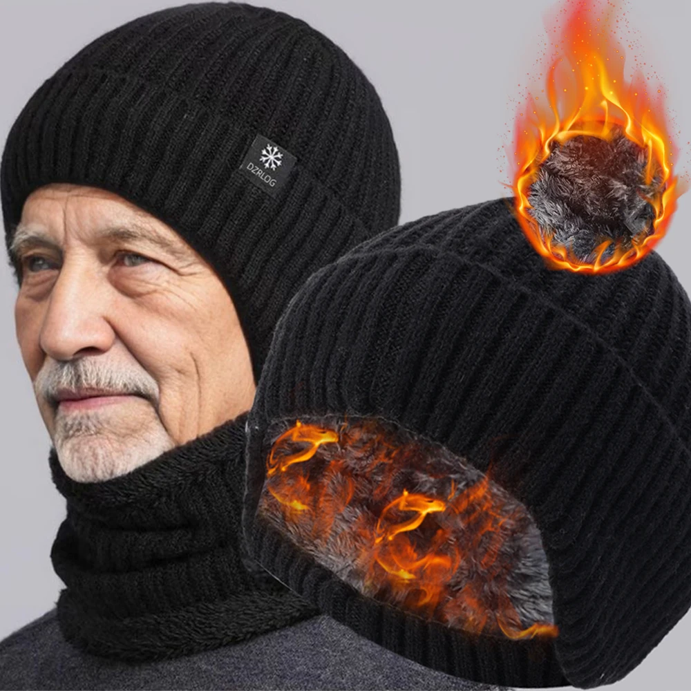 

Fashion Winter Hat Scarves Set Skullies Beanies Men Bonnet Knitted Hats for Men Women Brand Gorras Warm Wool Male Beanie Cap