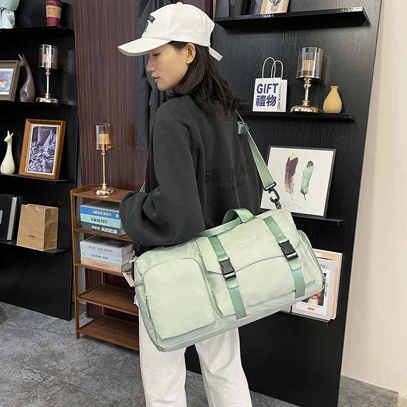 Large Capacity Korean Version Of The Fashion Travel Bag Female Backpack Trend Male Waterproof Luggage Storage Bag School Bag M12