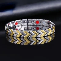 healing magnetic bracelet menwoman 316l stainless steel 4 health care elementsmagneticfirgermanium bracelet hand chain