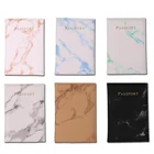 Обложка для паспорта, с мраморным рисунком, для кредитных карт, для путешествий, для мужчин и женщин, держатель для карт