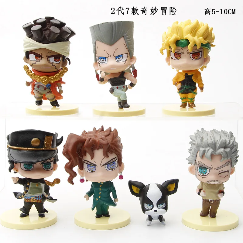 

Genuine JoJo's Bizarre Adventure Figure 7pcs Doll Risotto Nero Gashapon Ornaments Tabletop Decoration Children Present