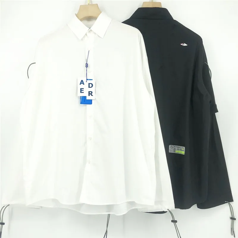 

Long Sleeve Irregular Drawstring Ader Error Shirts Men Women 1:1 High Quality White Black Adererror Shirts