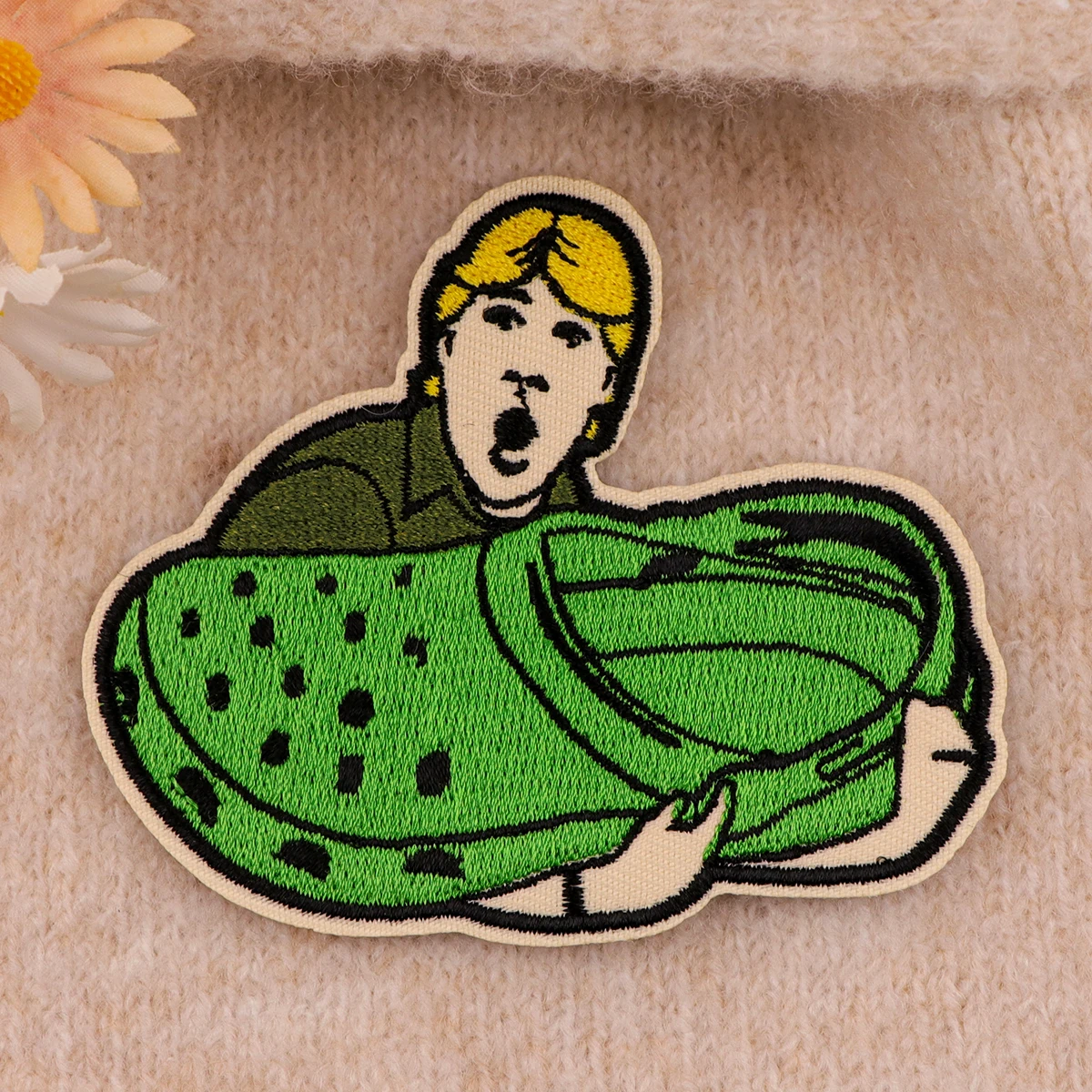 Черная кошка лягушка волнистые вышитые нашивки для одежды сделай сам железные