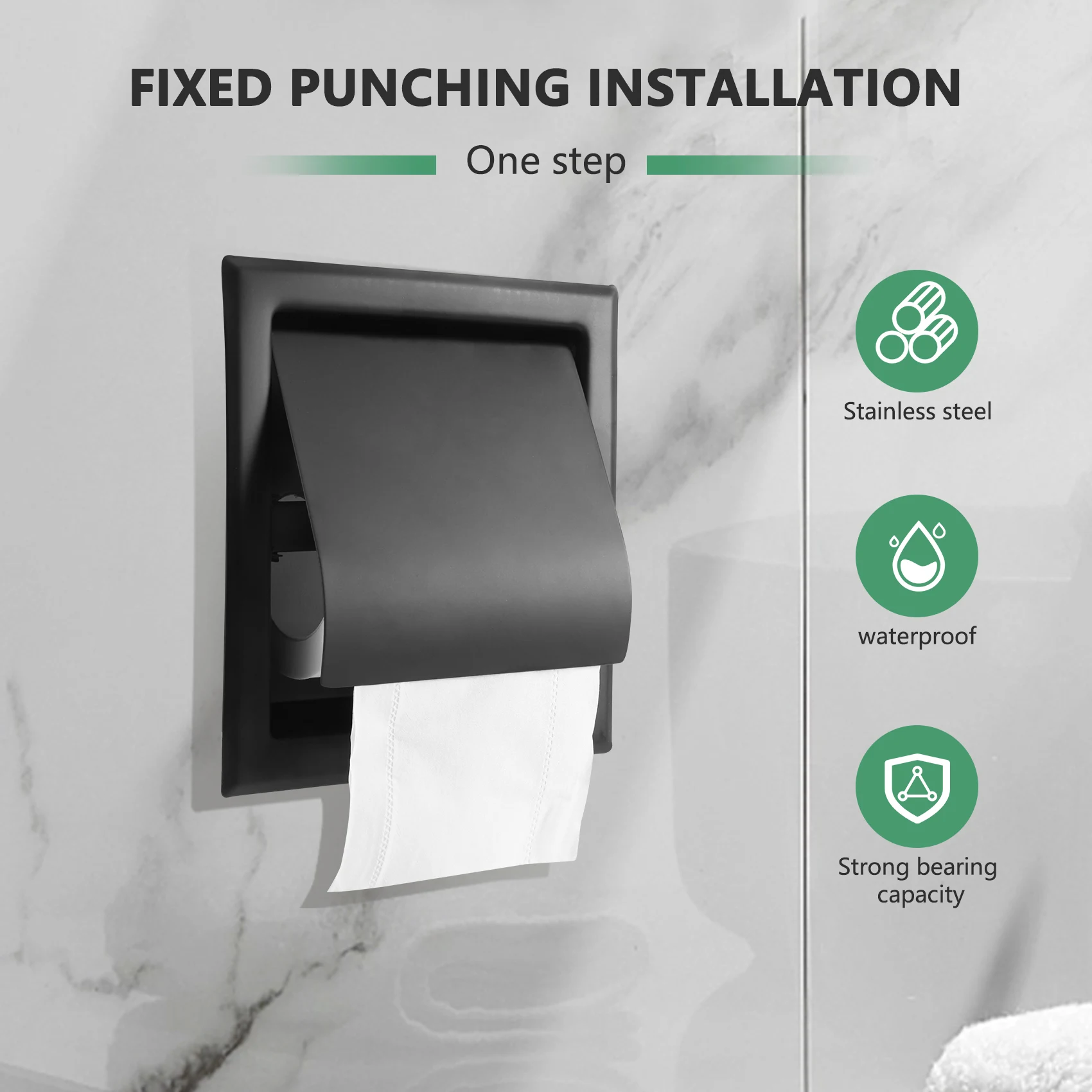 Встраиваемый держатель для туалетной бумаги двойная коробка рулонной из