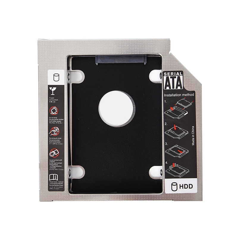 

12.7mm Caddy SATA 3.0 No Screws For Laptop CD DVD-ROM SATA HDD SSD Hard Drive All-aluminum SSD Solid Hard Drive Bracket