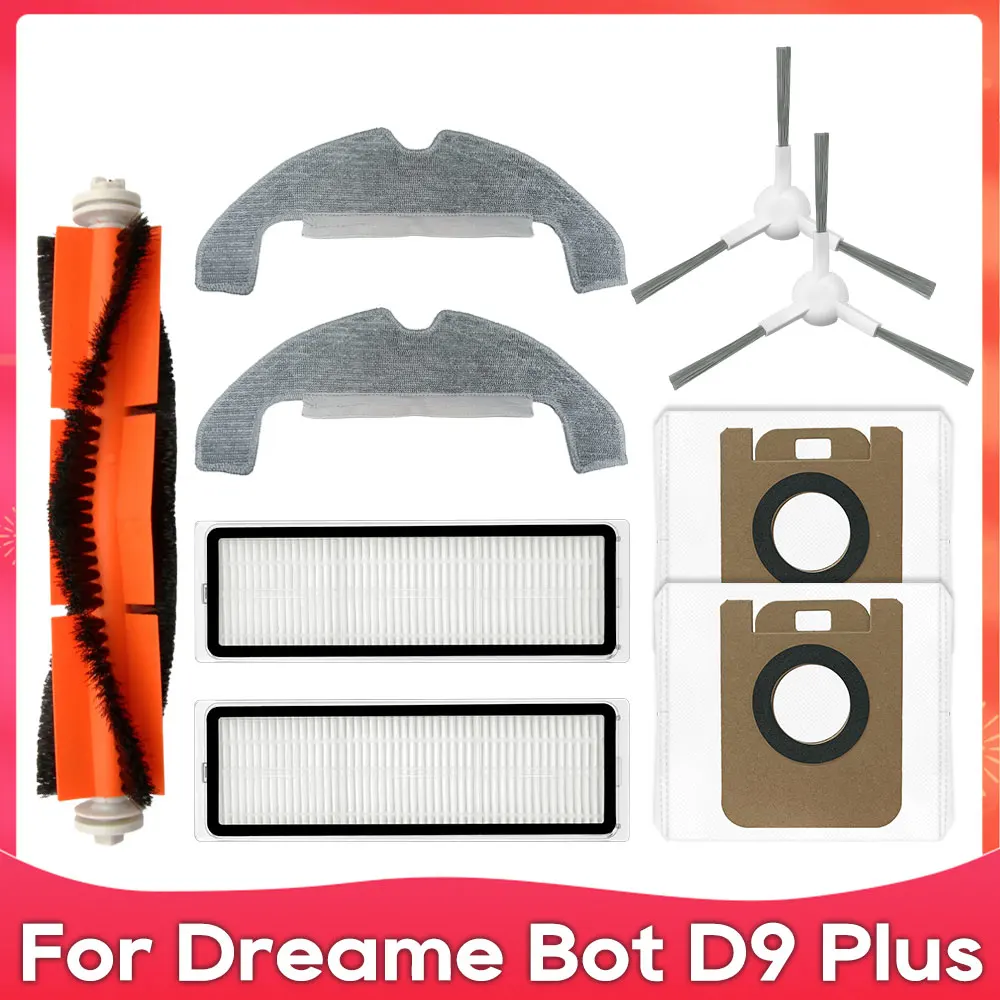

Совместимо с Dreame D9 Plus / RLD11GD Ролик, Боковая Щетка, Фильтр HEPA, Полотенца для Мытья, Аксессуар Запасная часть для Робота-пылесоса.