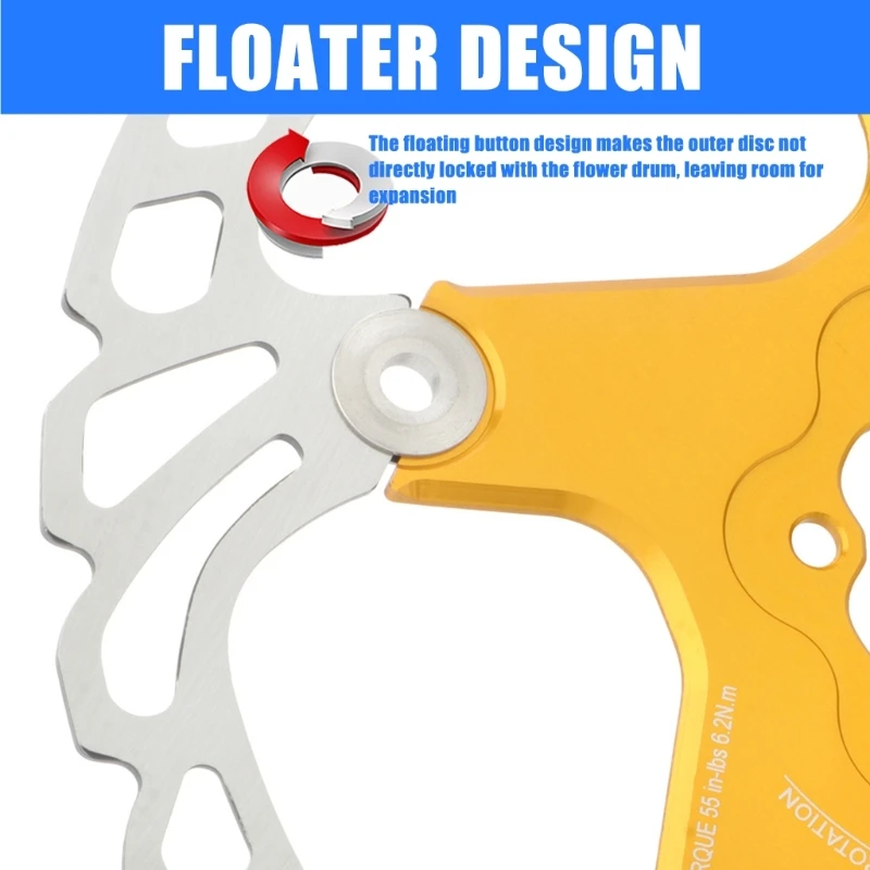 YY велосипеды с плавающим диском велосипедный тормозной ротор из нержавеющей