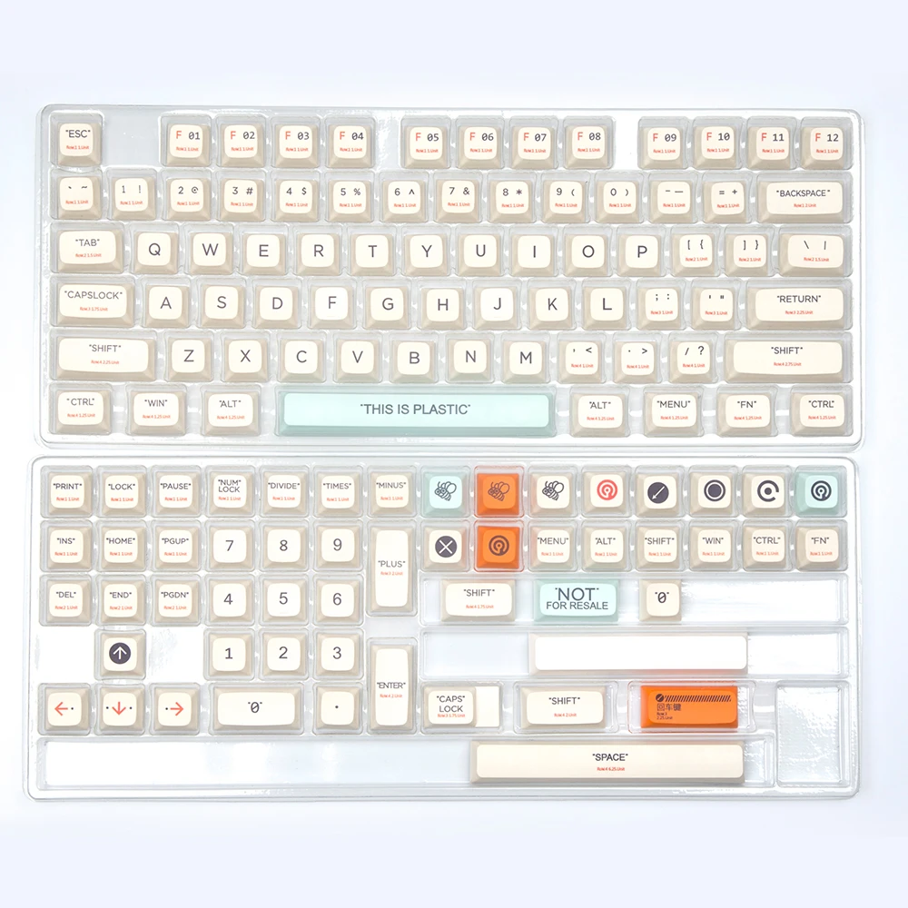 

Колпачки для клавиш PBT 128 Key XDA, пластиковая тема, краситель SUB для Cherry GMMK Pro механическая клавиатура GK61 64 68 87 96 980 104 108