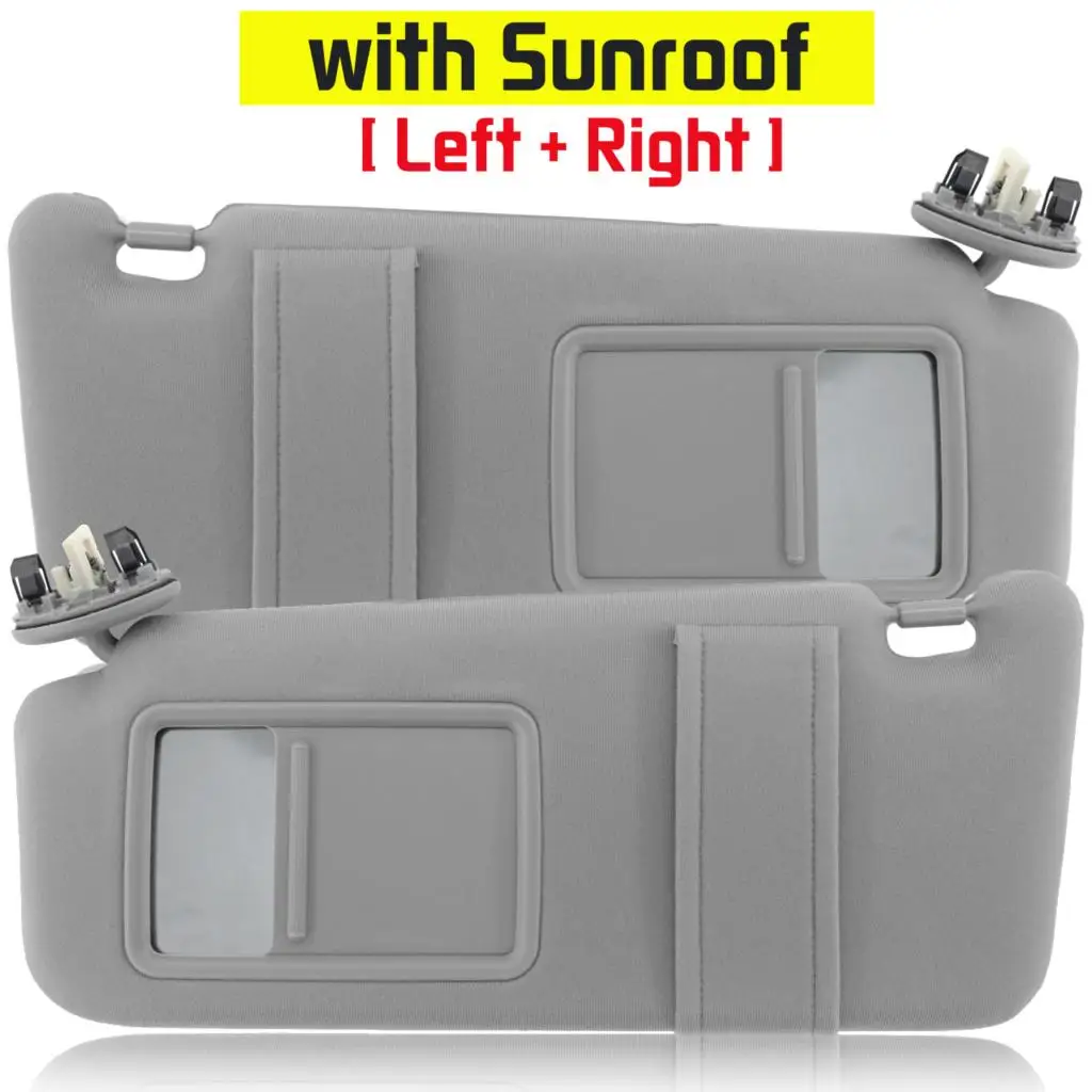 

Sun Visor Front Right Left Side WITH Sunroof and Light Gray For TOYOTA CAMRY 2007 - 2011 AURION Grey Car Parts 2008 2009 2010