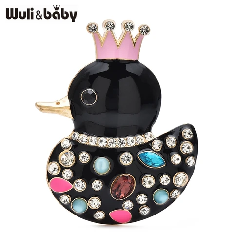 Wuli&baby броши с короной и уткой