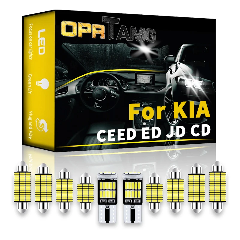 

OPRTAMG Canbus Interior Lights LED For KIA CEED SW JD GT ED CD 2006 2007 2008 2009 2010 2013-2017 2018 2019 2020 Car Accessories