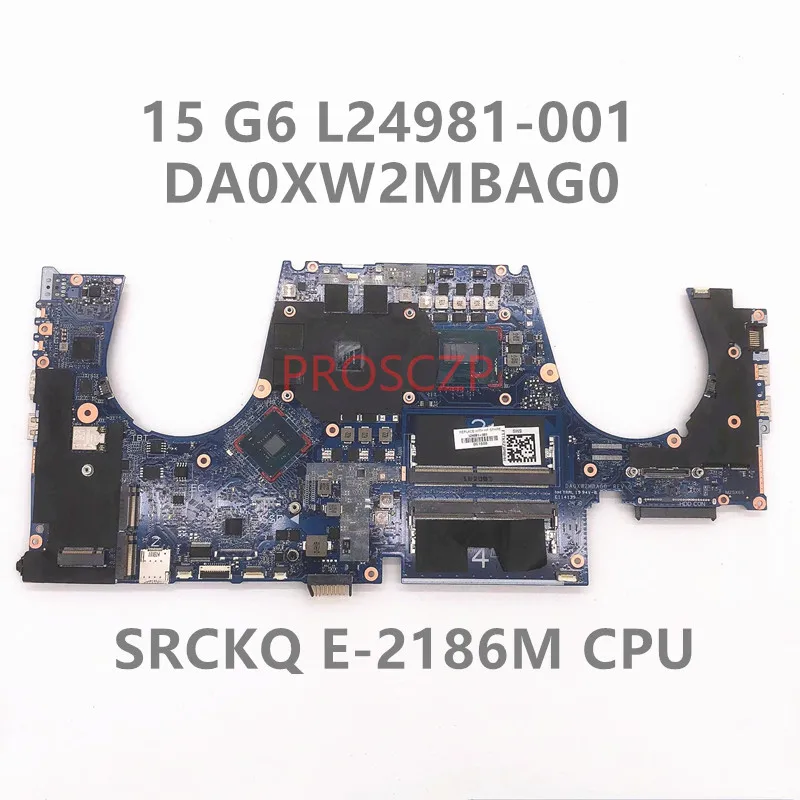 Фото L24981-001 L24981-501 L24981-601 Материнская плата для ноутбука HP ZBOOK 15 G6 Материнская плата DA0XW2MBAG0 W/E-2186M CPU P2000 100% протестировано, ОК №2