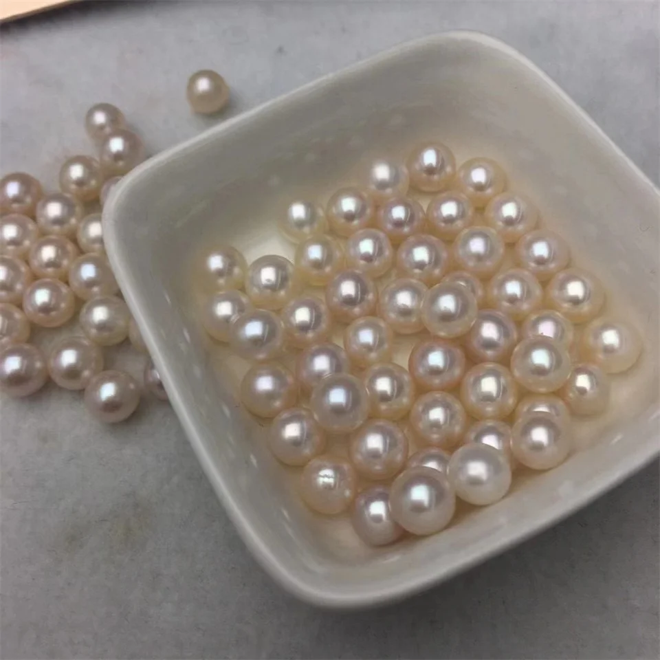 Натуральный пресноводный круглый жемчуг Akoya 4A перфорированный